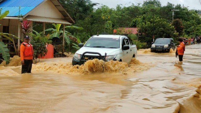 Banjir di Sepaku, 24 Juni 2024. FOTO; BPBD PPU. 