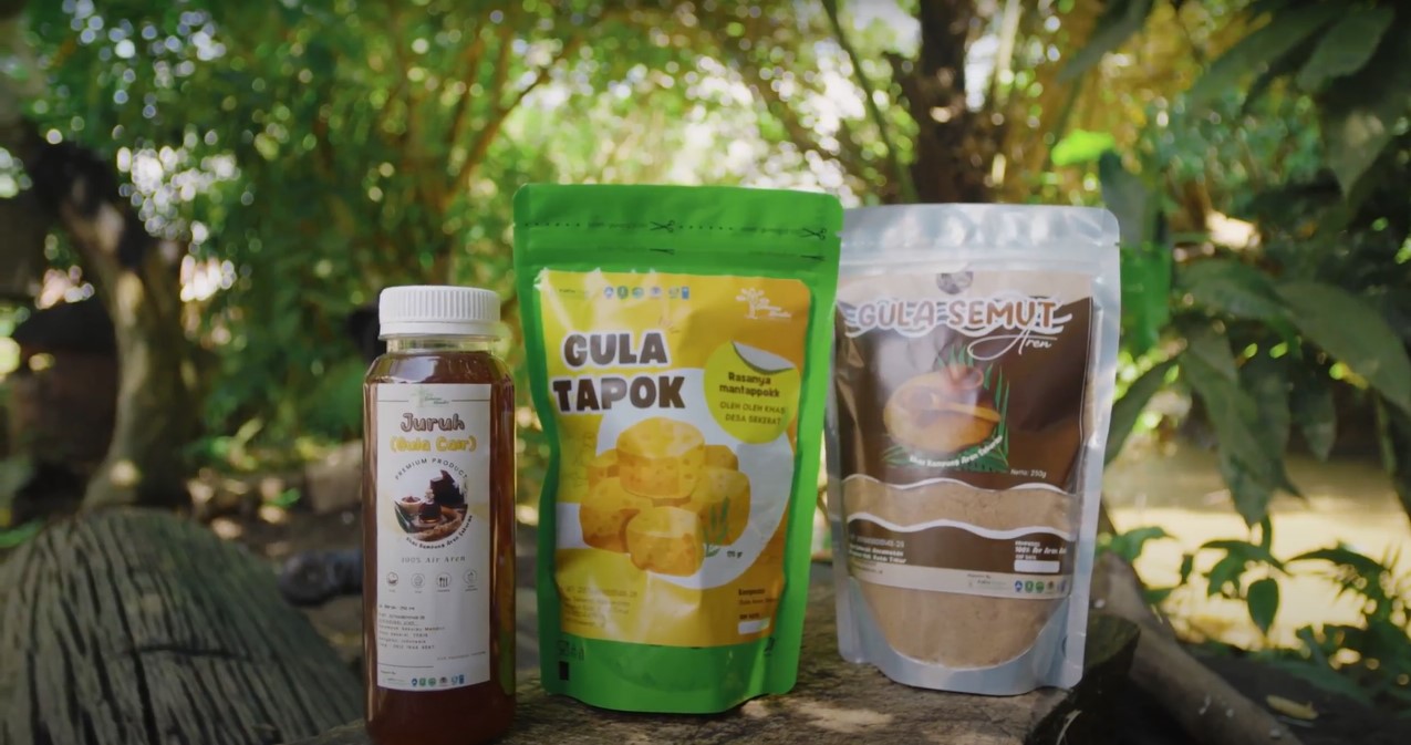 Gula aren, salah satu bentuk produk masyarakat di Desa Sekerat. FOTO; ISTIMEWA. 