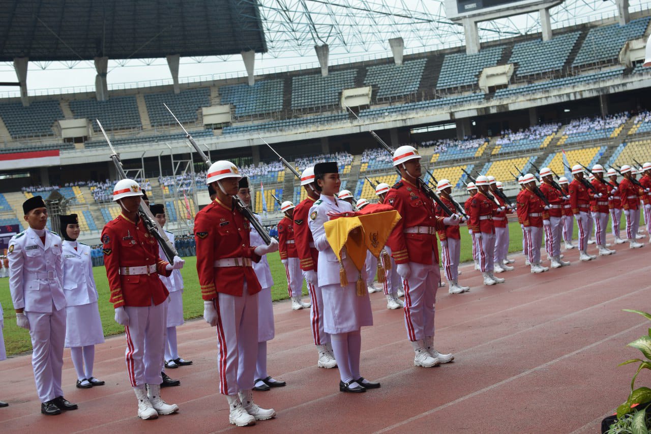 Selain momen pertama di Ibu Kota Nusantara, Kaltim menggunakan Stadion Palaran untuk upacara 17 Agustus. FOTO; MUHAMMAD AL FATIH - KALTIMKECE.ID