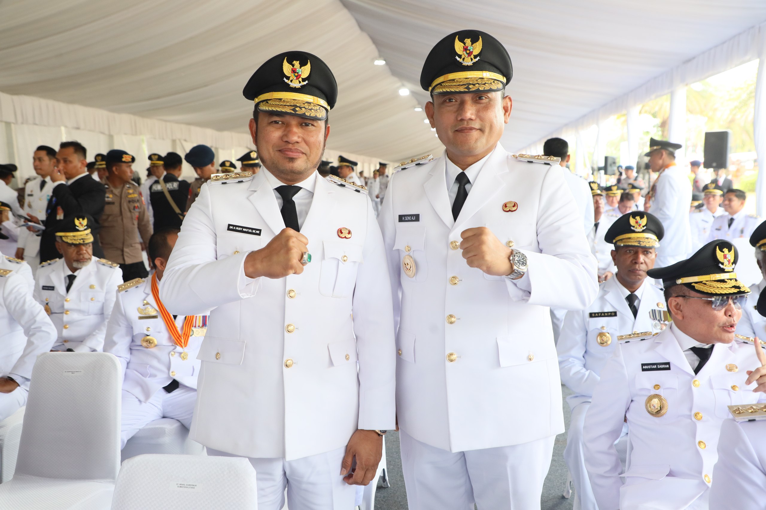 Rudi Mas'ud dan Seno Aji usai pelantikan oleh Presiden Prabowo Subianto di Istana Kepresidenan Jakarta, 20 Februari 2025. FOTO: ISTIMEWA