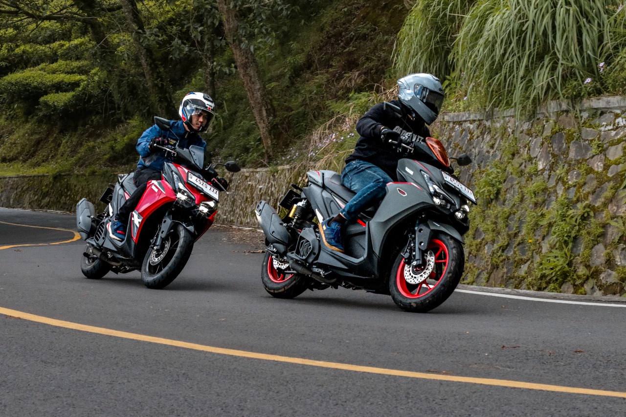 Pada sektor performa, AEROX ALPHA telah dibekali mesin Blue Core 155cc VVA generasi terbaru yang dipadukan dengan teknologi Yamaha Electric CVT (YECVT). FOTO; ISTIMEWA. 