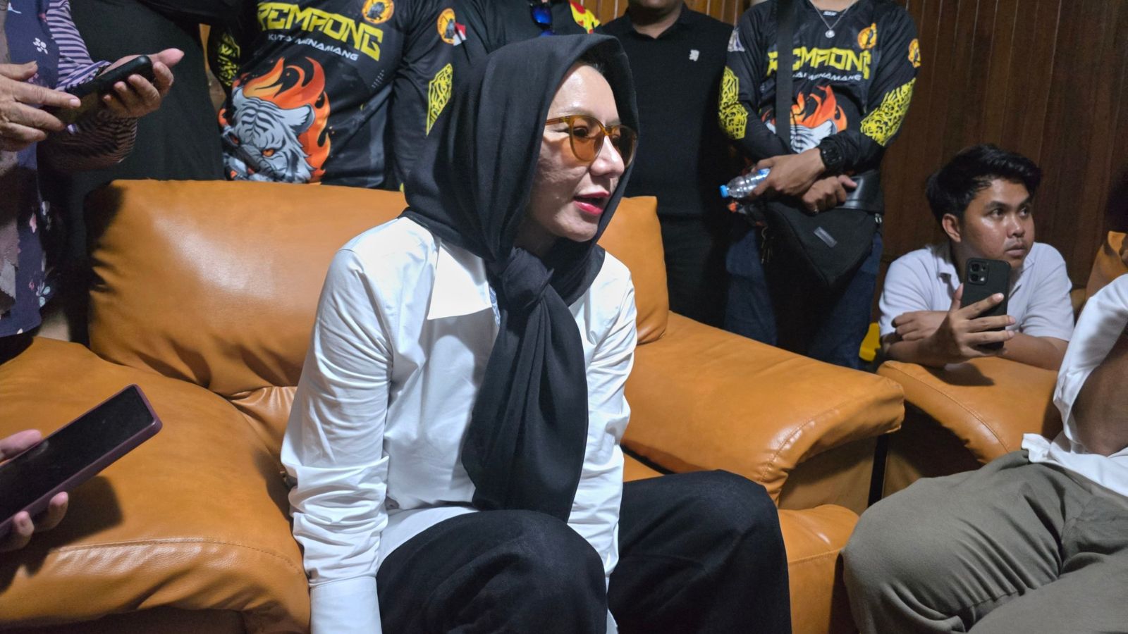 Rita Widyasari telah kembali ke kediamannya di Tenggarong. FOTO: ALDI BUDIARIS-KALTIMKECE.ID