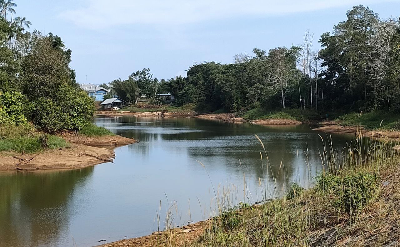 Kondisi Waduk Manggar di Balikpapan ketika musim kemarau pada akhir 2024. FOTO: ARSIP KALTIMKECE.ID
