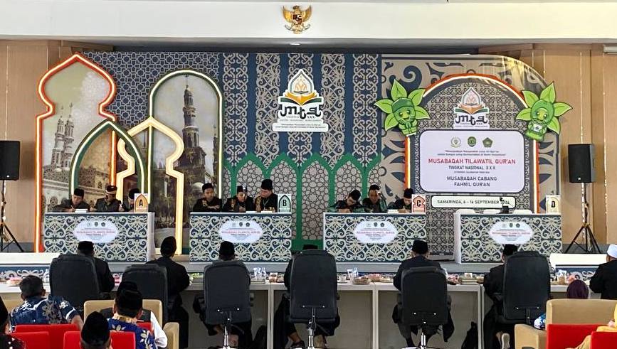 Semifinal Cabang Fahmil Quran di MTQN XXX di gedung Odah Etam, Samarinda, Kamis, 12 September 2024. FOTO: LA HAMSAH-KALTIMKECE.ID  