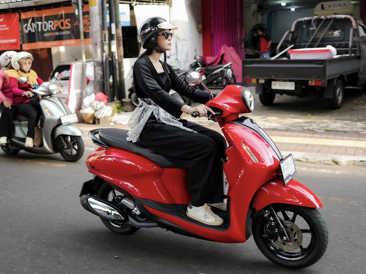 Grand Filano Hybrid bukan hanya hadir untuk mendukung lifestyle para pengendaranya melalui desain dan pilihan warnanya yang eye-catching. FOTO; ISTIMEWA. 