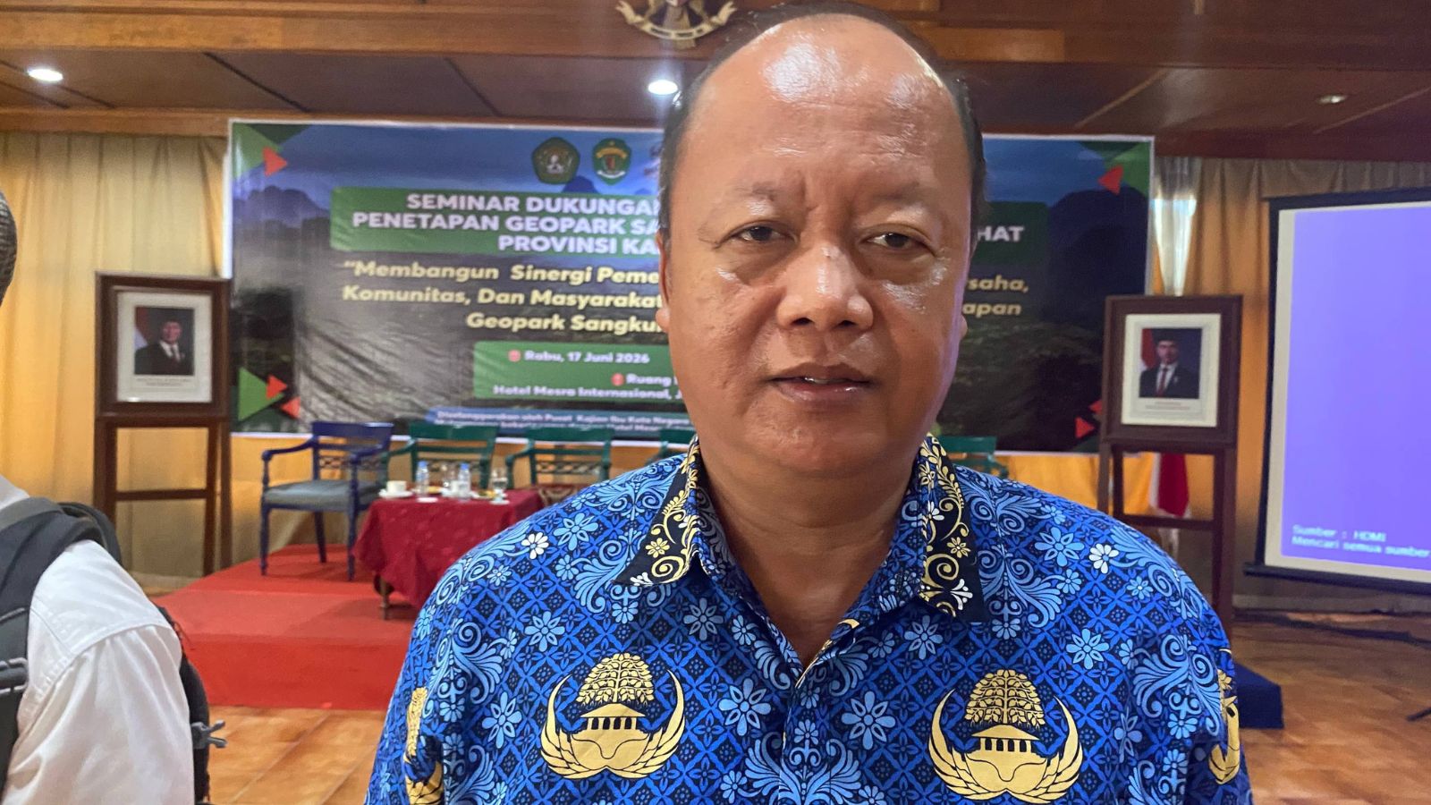 Puji Harjanto, Kepala Bidang Geologi dan Air Tanah Dinas Energi dan Sumber Daya Mineral Kaltim. FOTO: LA HAMSAH-KALTIMKECE.ID