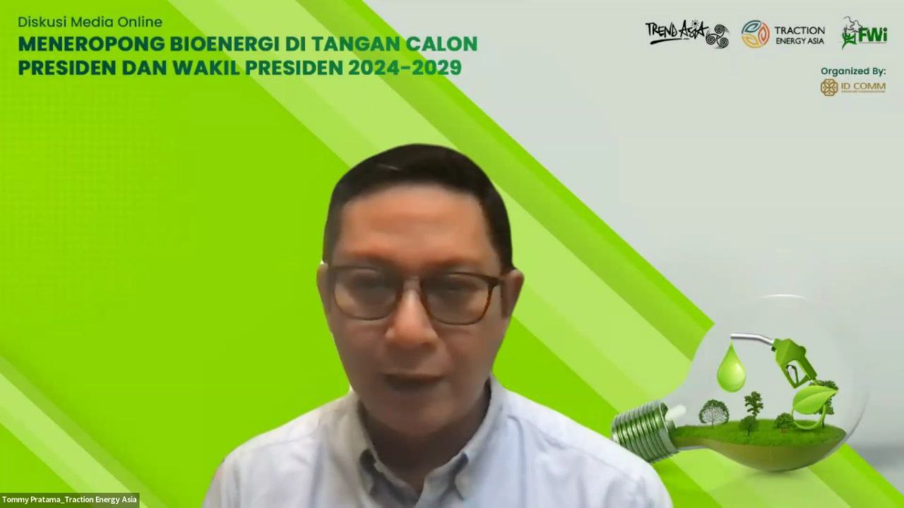 Webinar Meneropong Bioenergi di Tangan Capres dan Cawapres 2024-2029. FOTO: TANGKAPAN LAYAR