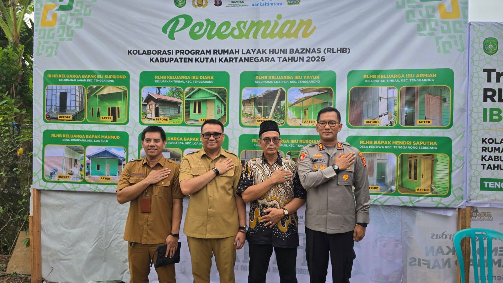 Pemkab Kukar dan Polres Kukar meresmikan Program Rumah Layak Huni di Tenggarong. FOTO: ALDI BUDIARIS-KALTIMKECE.ID