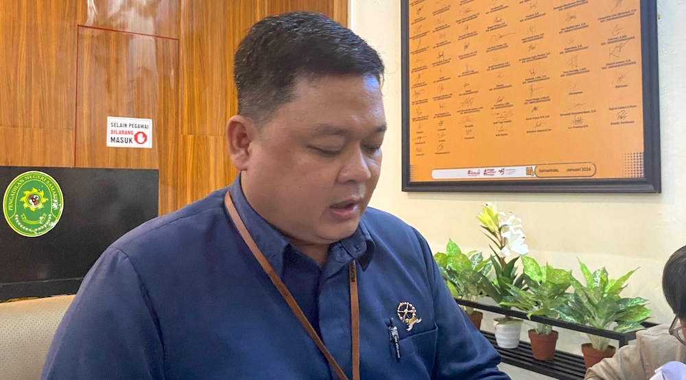 Jemmy Tanjung Utama, juru bicara Pengadilan Negeri Samarinda. FOTO: LA HAMSAH-KALTIMKECE.ID