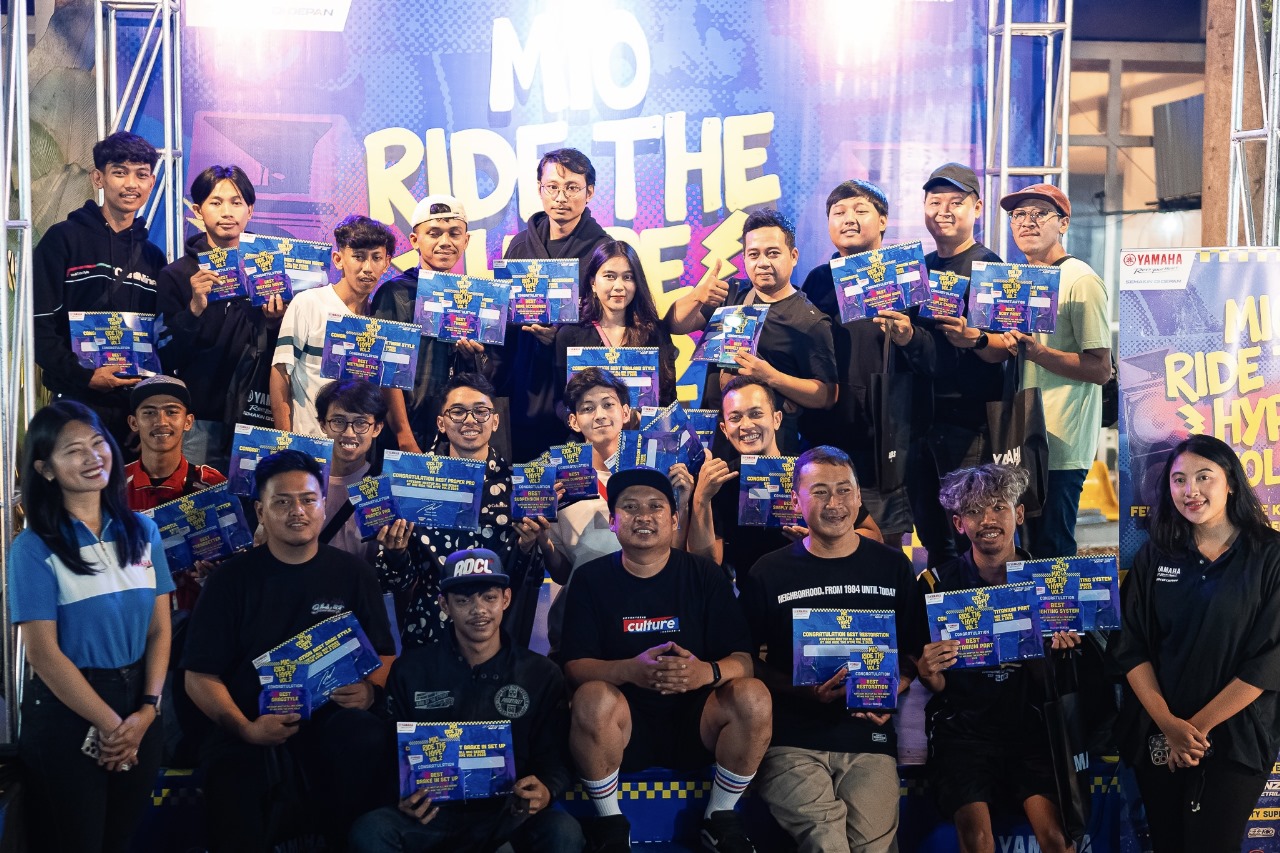 Gelaran Mio Ride The Hype Vol. 2 yang sukses menarik ratusan pengendara Mio lintas generasi di tiga kota besar. FOTO; ISTIMEWA. 