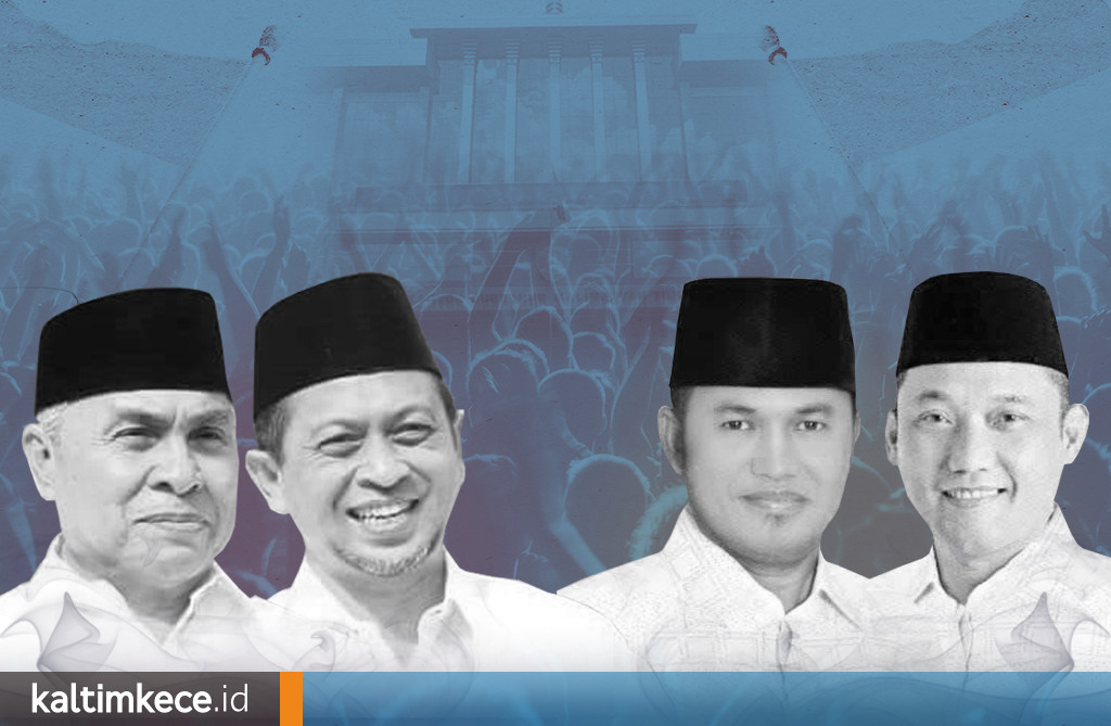 Calon gubernur-wakil gubernur Kaltim, Isran Noor-Hadi Mulyadi dan Rudy Mas'ud-Seno Aji. FOTO: ARSIP KALTIMKECE.ID